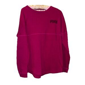 Victoria's Secret Women’s LOVE PINK Long Sleeve Fleece Sweatshirt Size XS Purple